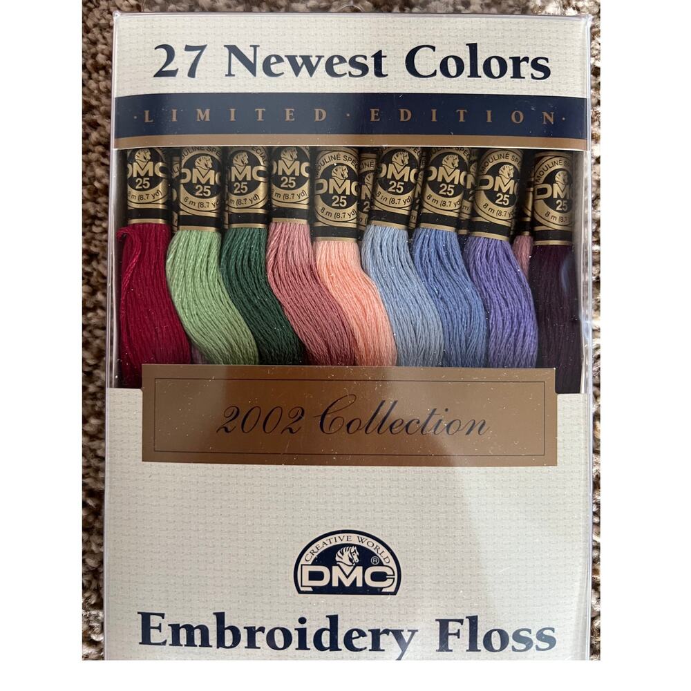 DMC Embroidery Floss 27 Assorted colors 2002 Collection, NEW in PACKAGE